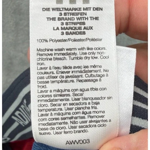 VTG 2004 Adidas Men's Track Pants‎ XL Blue Red Colorblock 100% Polyester RARE - Picture 7 of 9